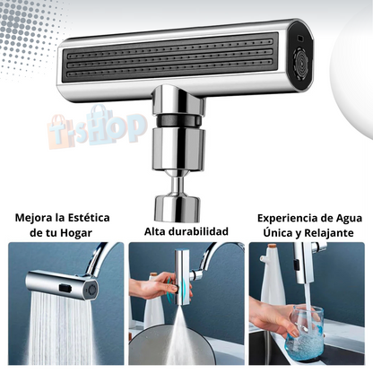 FLOW360™ Grifo Cascada de Acero 360 grados